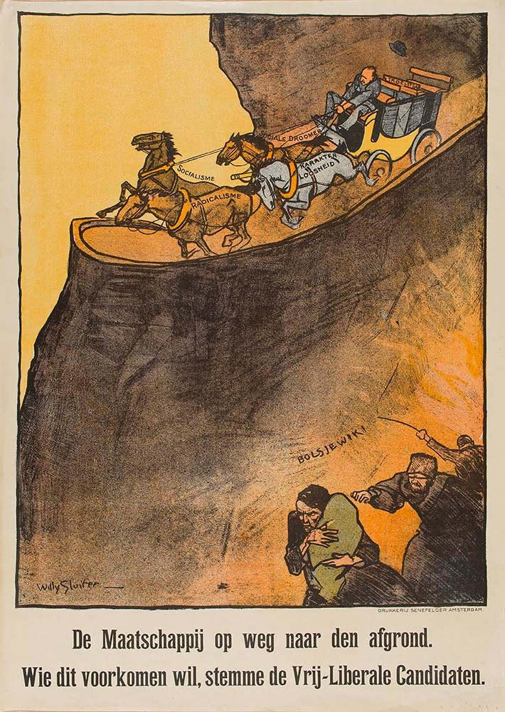 Ill. 3 : Affiche du Bond van Vrije Liberalen, « BVL 1918 », 1918,