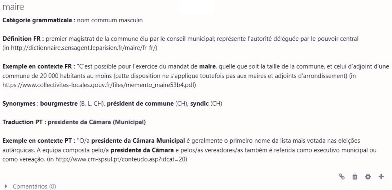 Figure 1 – fiche maire