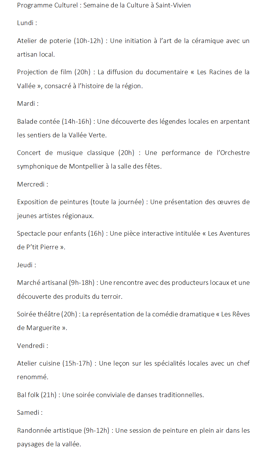 Figure 5 : Génération d’un document déclencheur textuel pour le niveau A2