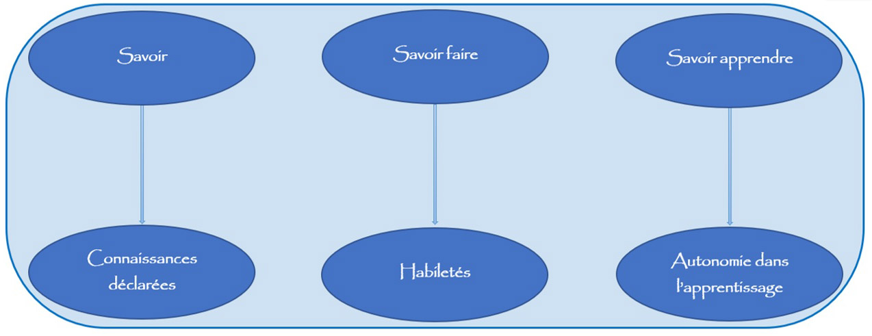 Figure 1 : Du savoir au savoir faire et au savoir apprendre