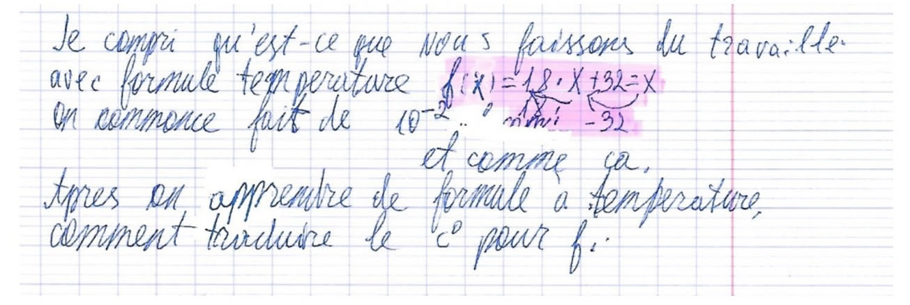 Figure 1 : Extrait du questionnaire no 1 de Rouk