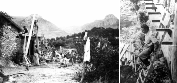 Figure 1. Freinet durant le chantier de construction de l’école