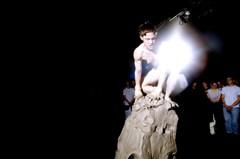 Fig. 1. Cassils, Becoming An Image, Performance Still No. 2, Incendiary, MU, Eindoven, Netherlands, 2015