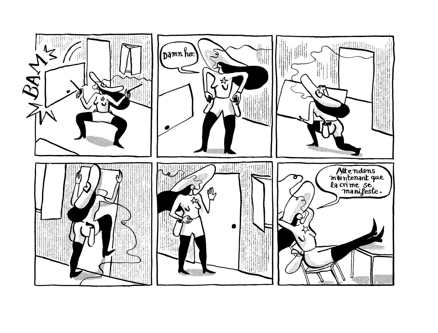 Fig. 1. Sarah Ménard, extraits de Susan la Shériffe, 2023