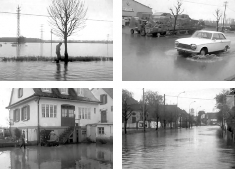 Fig. 5. Inondations et glissements de terrain en Alsace, mai 1970