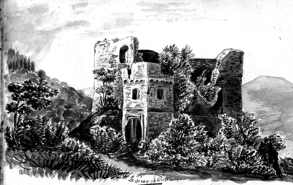 Fig. 5 : Le Hugstein, dessiné à l’encre et au crayon.