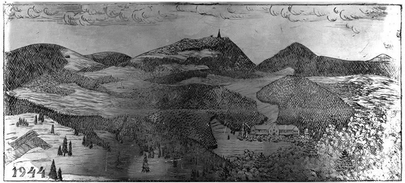 Figure 4 : Décor d’une boîte à cigarette en aluminium, don du déporté Japp von Mesdag (néerlandais, déporté NN, matricule 4415)