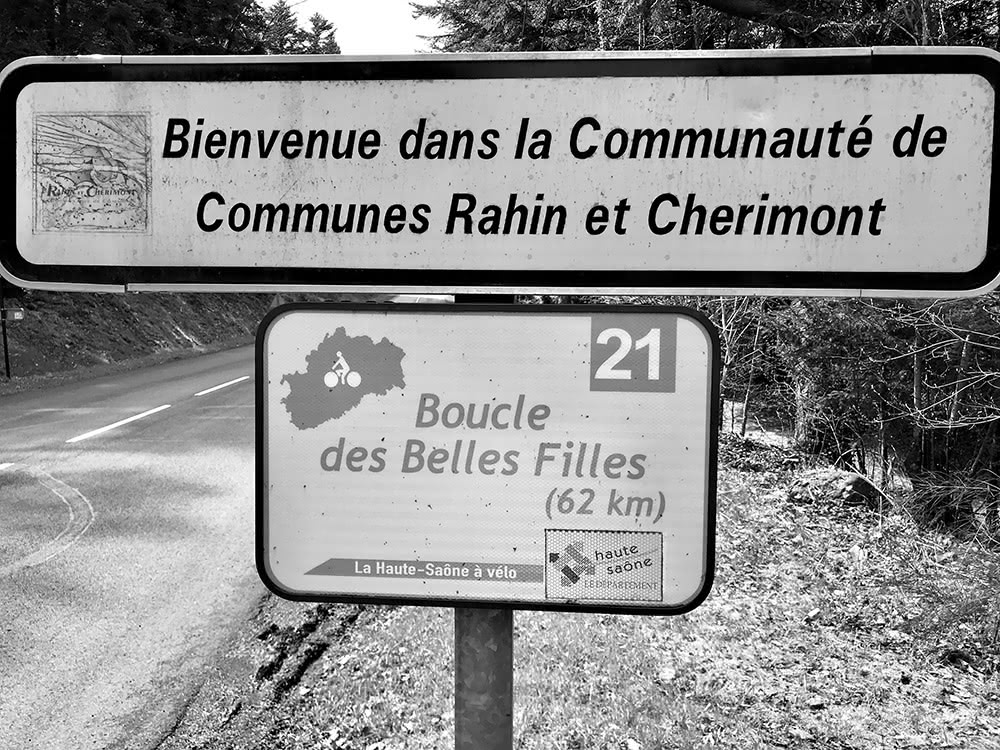 Figure 4.1. Le panonceau annonçant la boucle des Belles Filles, à proximité de Plancher-les-Mines (Haute-Saône)