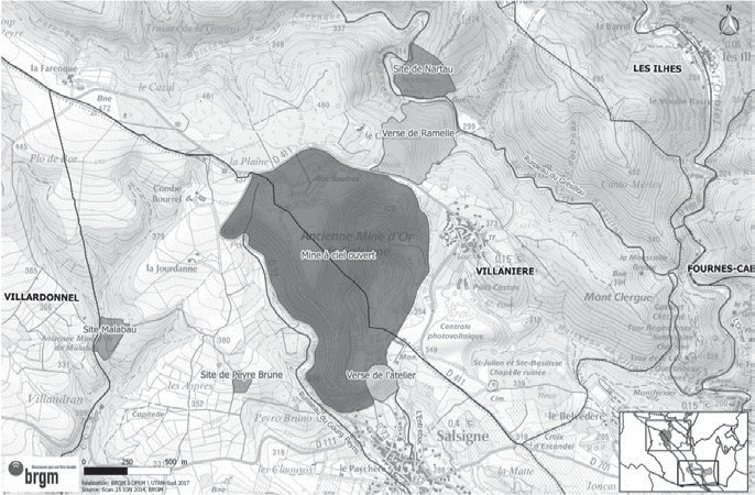 Fig. 1. Ancien site minier de Salsigne (MCO)1