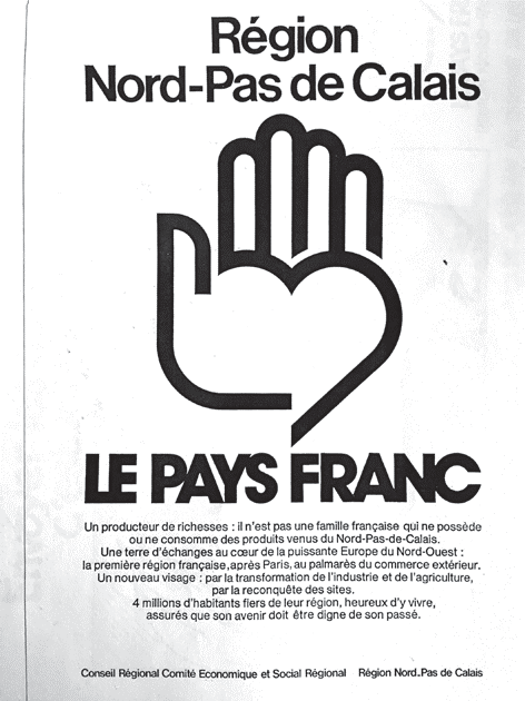 Fig. 1. « Voici l’emblème de la région Nord-Pas-de-Calais. Cet emblème est le nôtre, à nous de le faire vivre. Les habitants de la région Nord-Pas-de-Calais »7