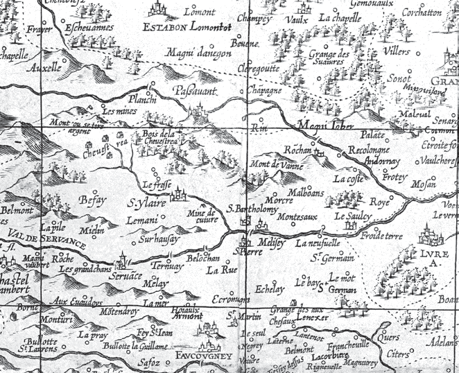 Fig. 2. Les mines de Plancher et la principauté de Lure11