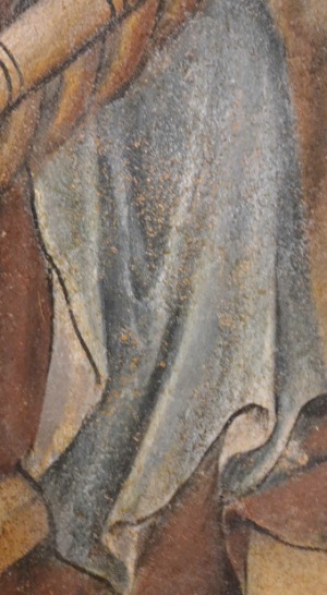 Fig. 21 : Les plis du vêtement de saint Luc