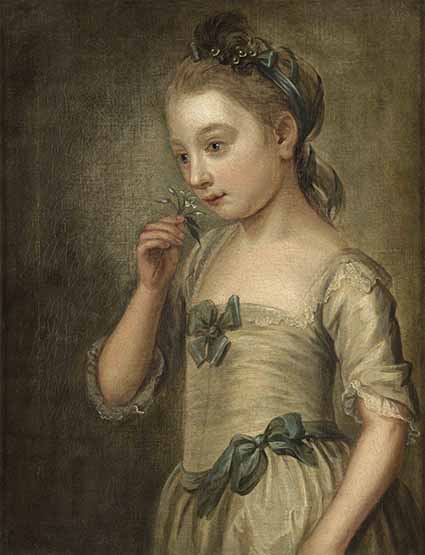 Fig. 3 : Philippe Mercier, L’odorat, toile issue de la série Les Cinq Sens, huile sur toile, 1750, Wellington, Te Papa Tongarewa, Museum of New Zealand