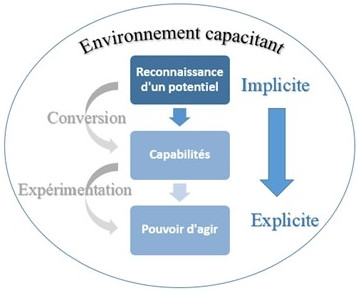Fig. 2 : L’environnement capacitant : du potentiel au pouvoir d’agir