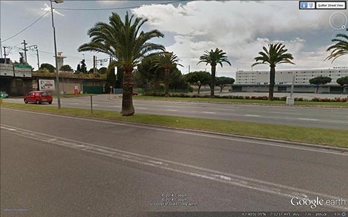 Fig. 2 : L’entrée en ville ouest de la ville de Nice, Google Earth